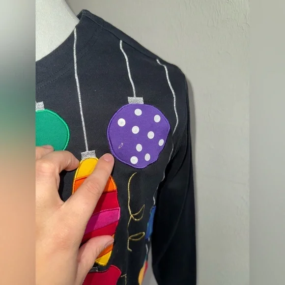 Bechamel Holiday Spirit Button Up Cardigan Vintage Sweater Size Small - Picture 4 of 14